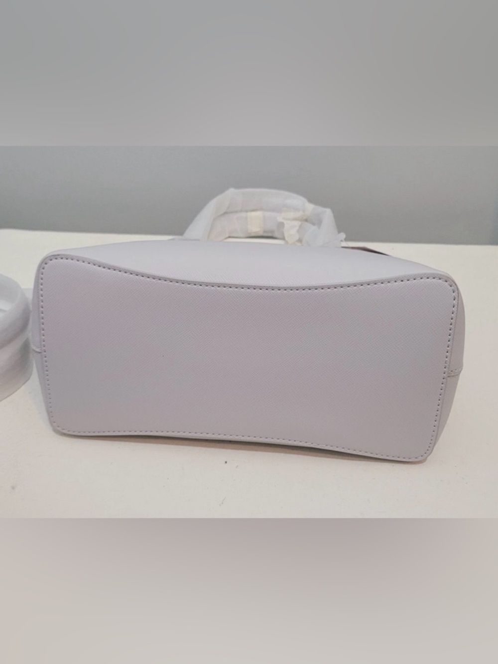 Kate Spade Flash Glitter Satchel Crossbody Bag Light Gray Silver NWT - Picture 11 of 16